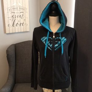 Roxy full zip sweatshirt with sherpa lined hoodie
